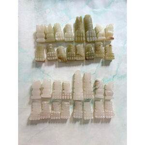 Carved Chess set Mythological Aztec Figurines Board Games One Size Stone Marble